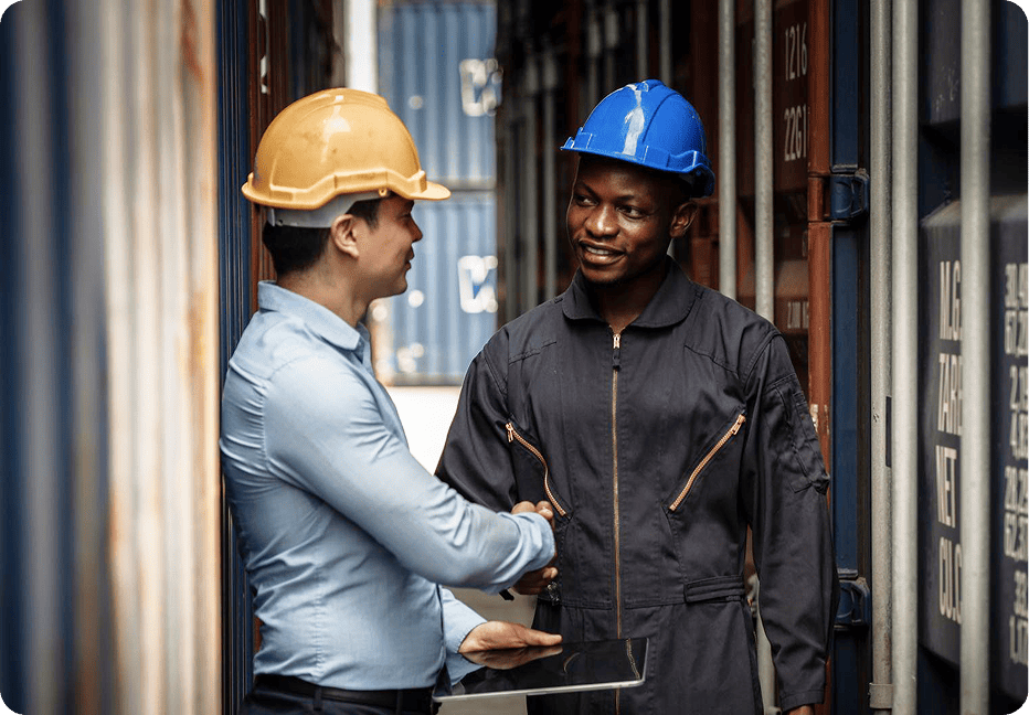 Engineers working