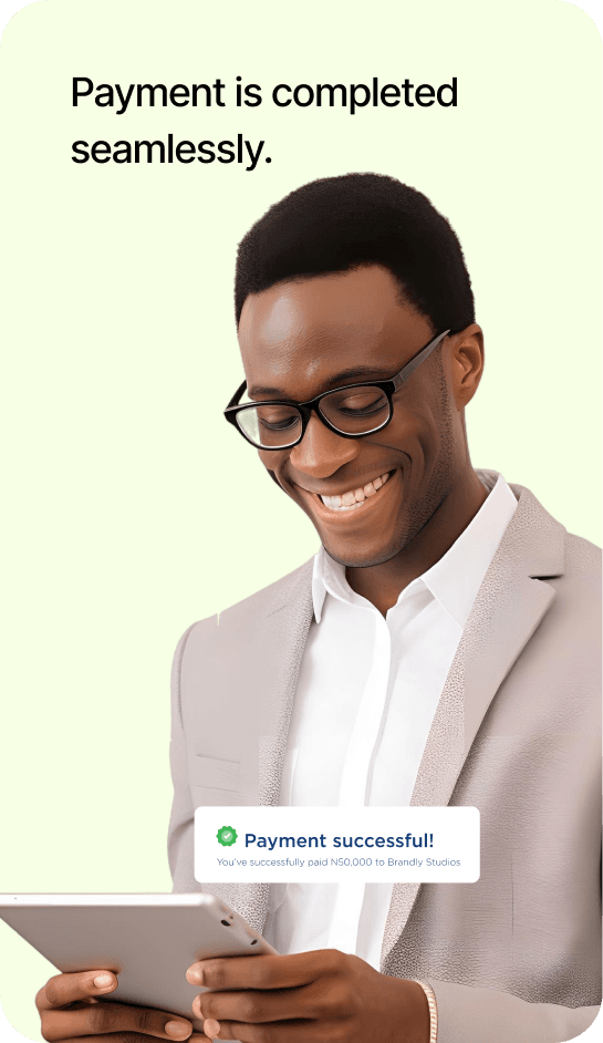 Payment is completed seamlessly